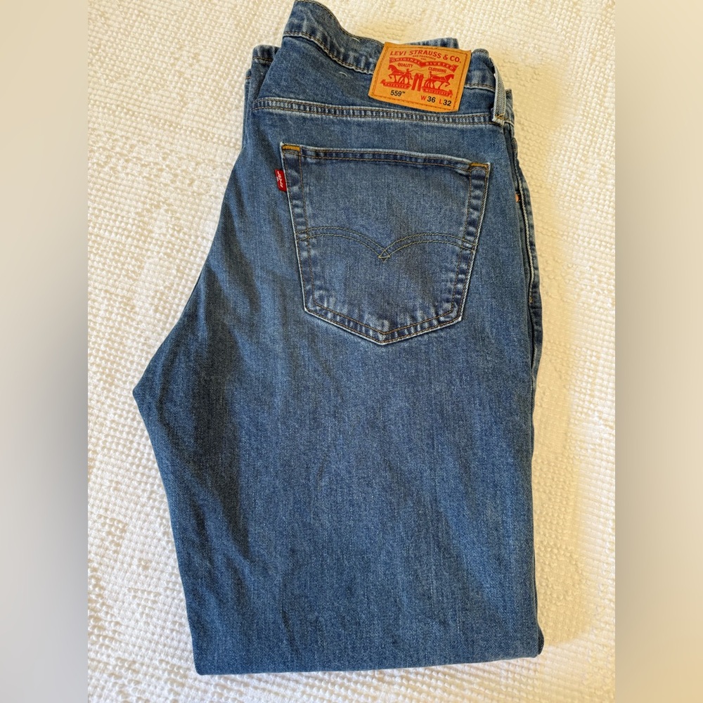 Levi’s 559 Relaxed Straight Jeans Blue Denim Classic Fit W36 L32